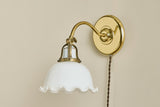 Pair of Ivars Glass & Brass Sconces