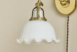 Pair of Ivars Glass & Brass Sconces