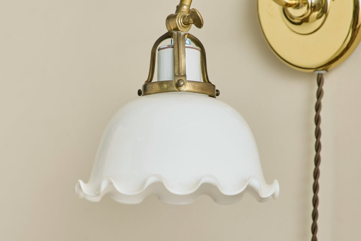 Pair of Ivars Glass & Brass Sconces