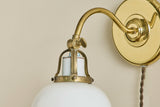 Pair of Ivars Glass & Brass Sconces