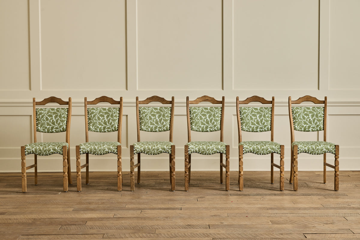 Set of 6 Danish Oak Dining Chairs