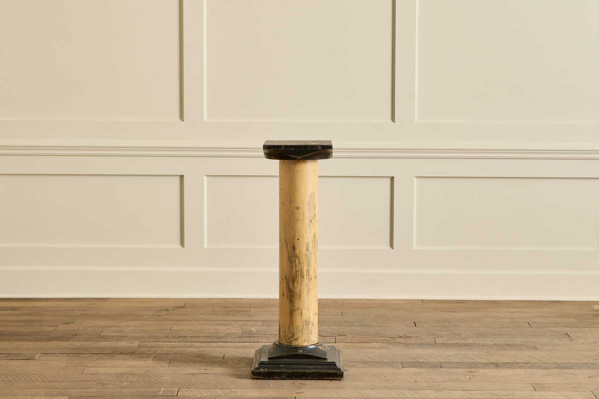VTG WOOD PAINTED PEDESTAL