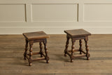 Pair of Turned Wood Stools