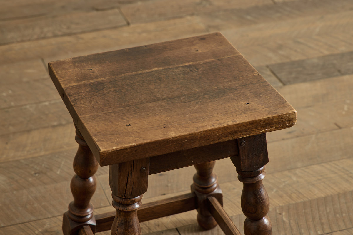 Pair of Turned Wood Stools