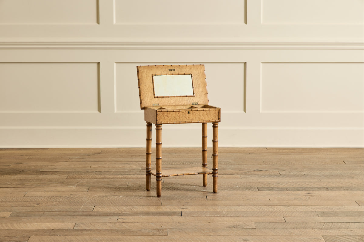 VTG SMALL BAMBOO VANITY TABLE