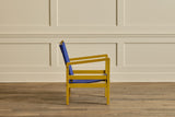 Pair. of Yellow Painted Lounge Chairs