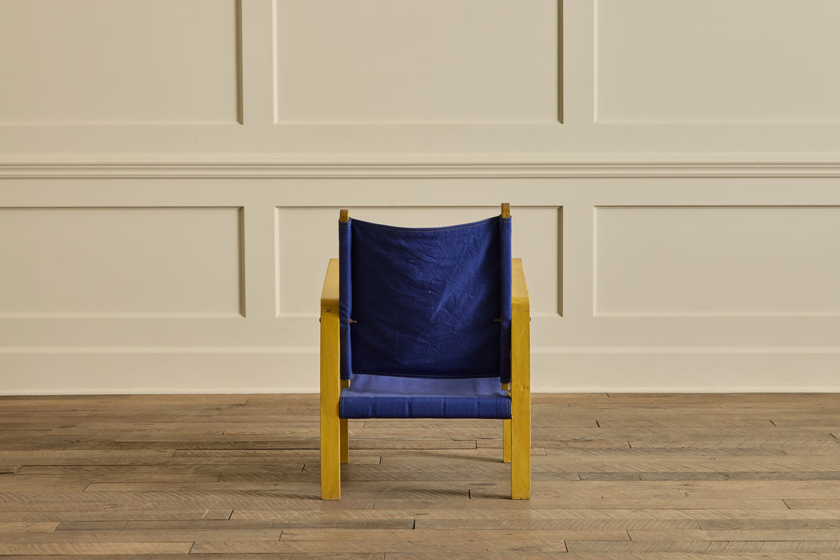 Pair. of Yellow Painted Lounge Chairs