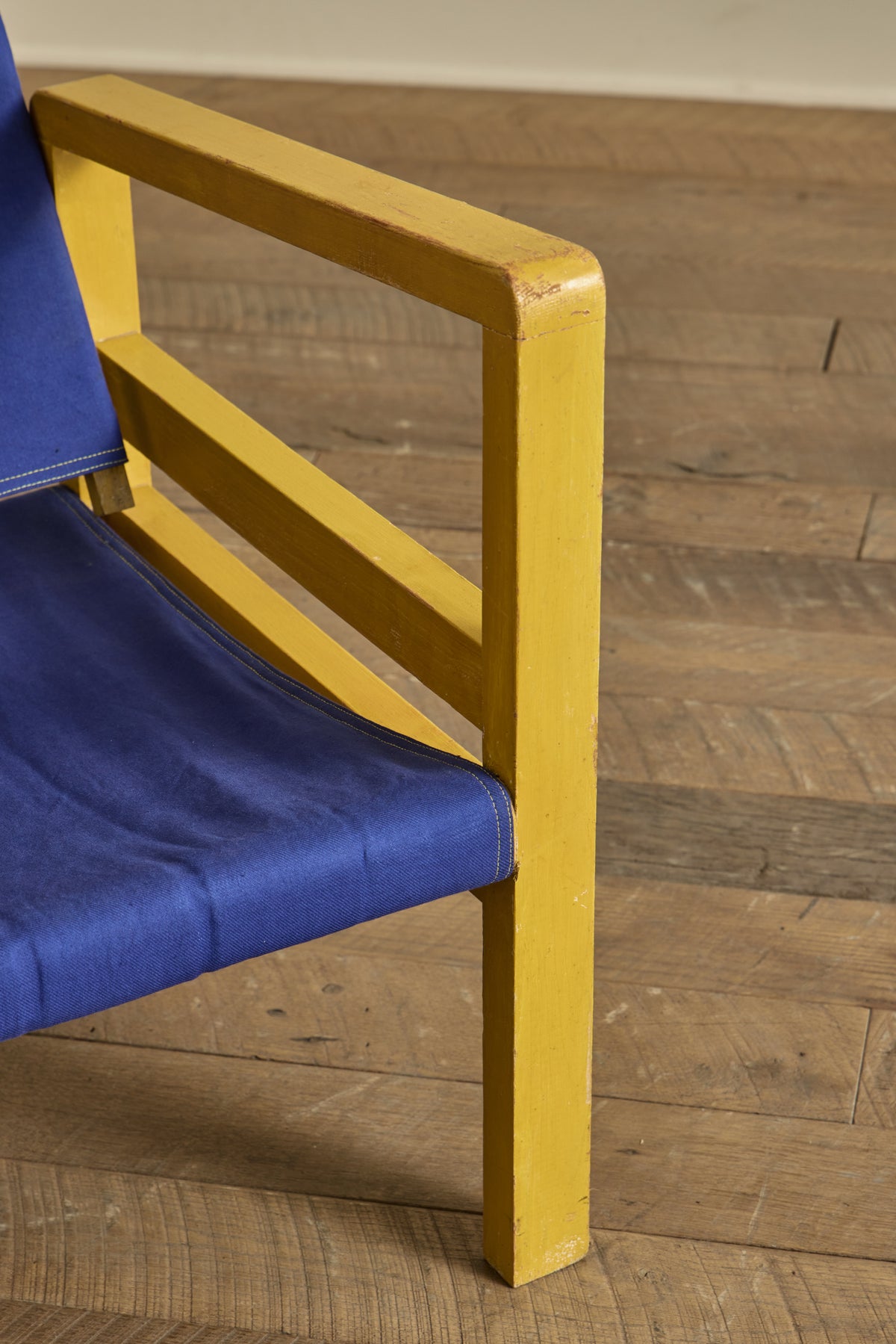 Pair. of Yellow Painted Lounge Chairs