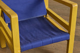 Pair. of Yellow Painted Lounge Chairs