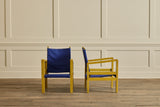 Pair. of Yellow Painted Lounge Chairs