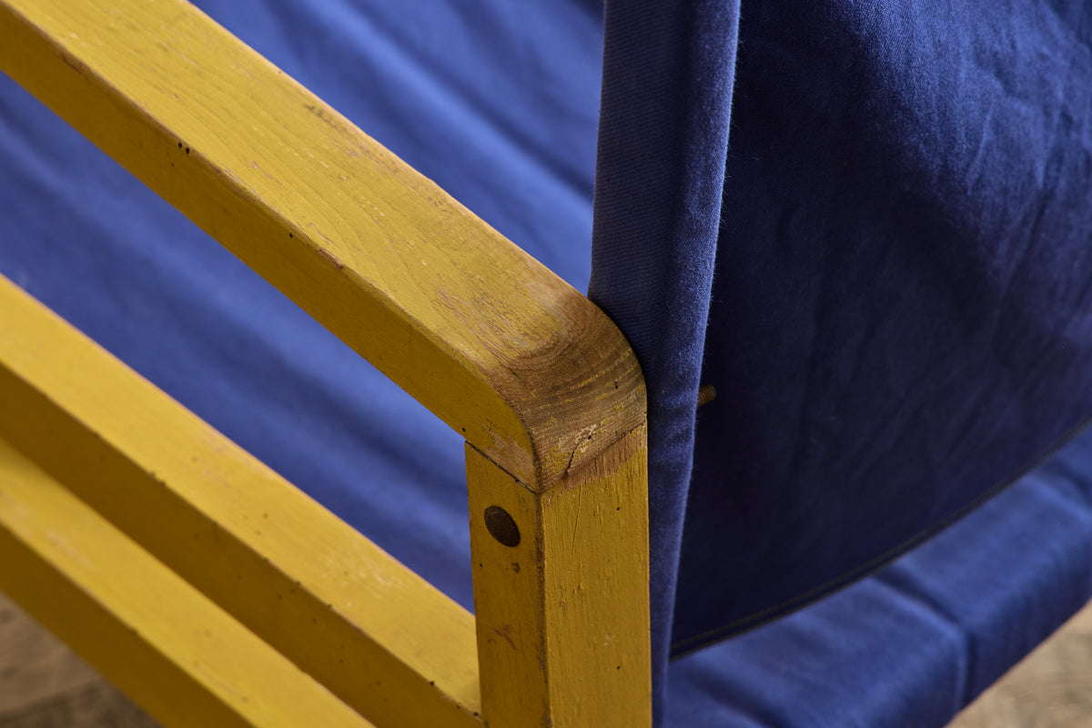 Pair. of Yellow Painted Lounge Chairs