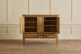1960s Carved Oak Highboard