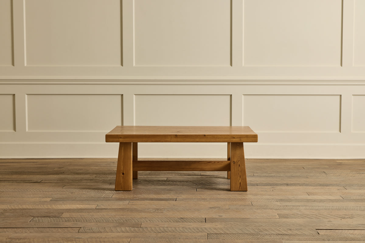 Brutalist Pine Coffee Table