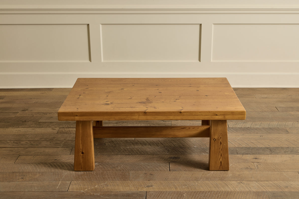 Brutalist Pine Coffee Table
