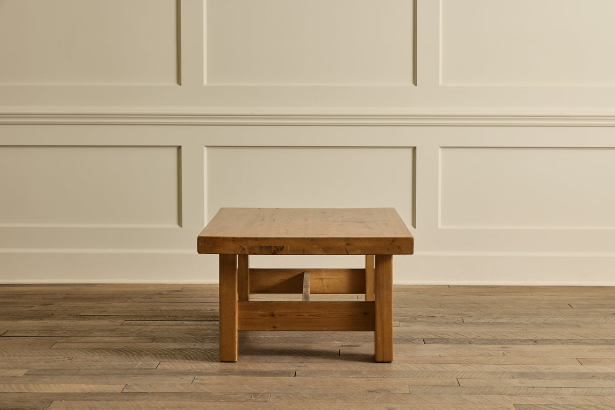 Brutalist Pine Coffee Table
