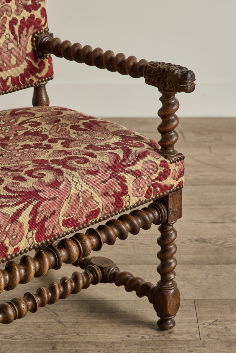 Pair of 18th Century Turned Wood Chairs