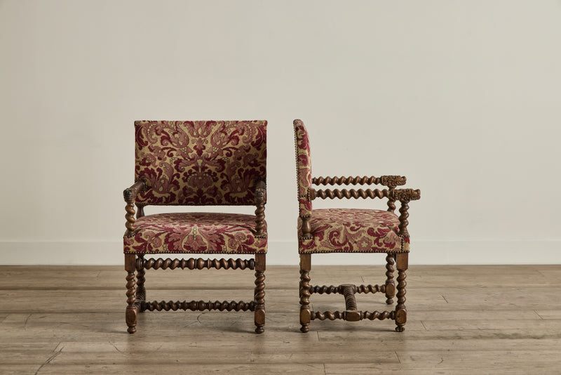 Pair of 18th Century Turned Wood Chairs