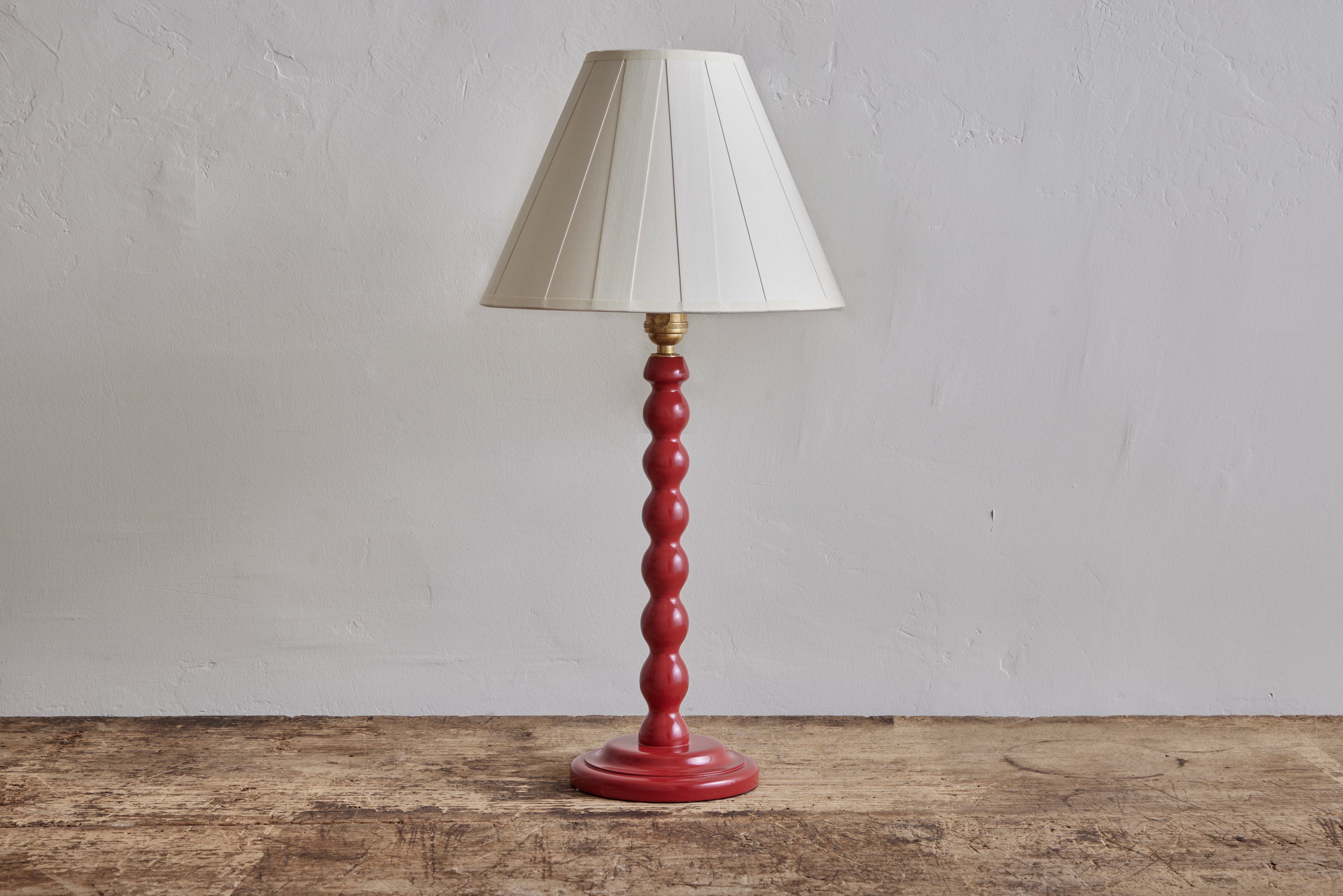 Alfred Newall Bobbin Lamp, Red