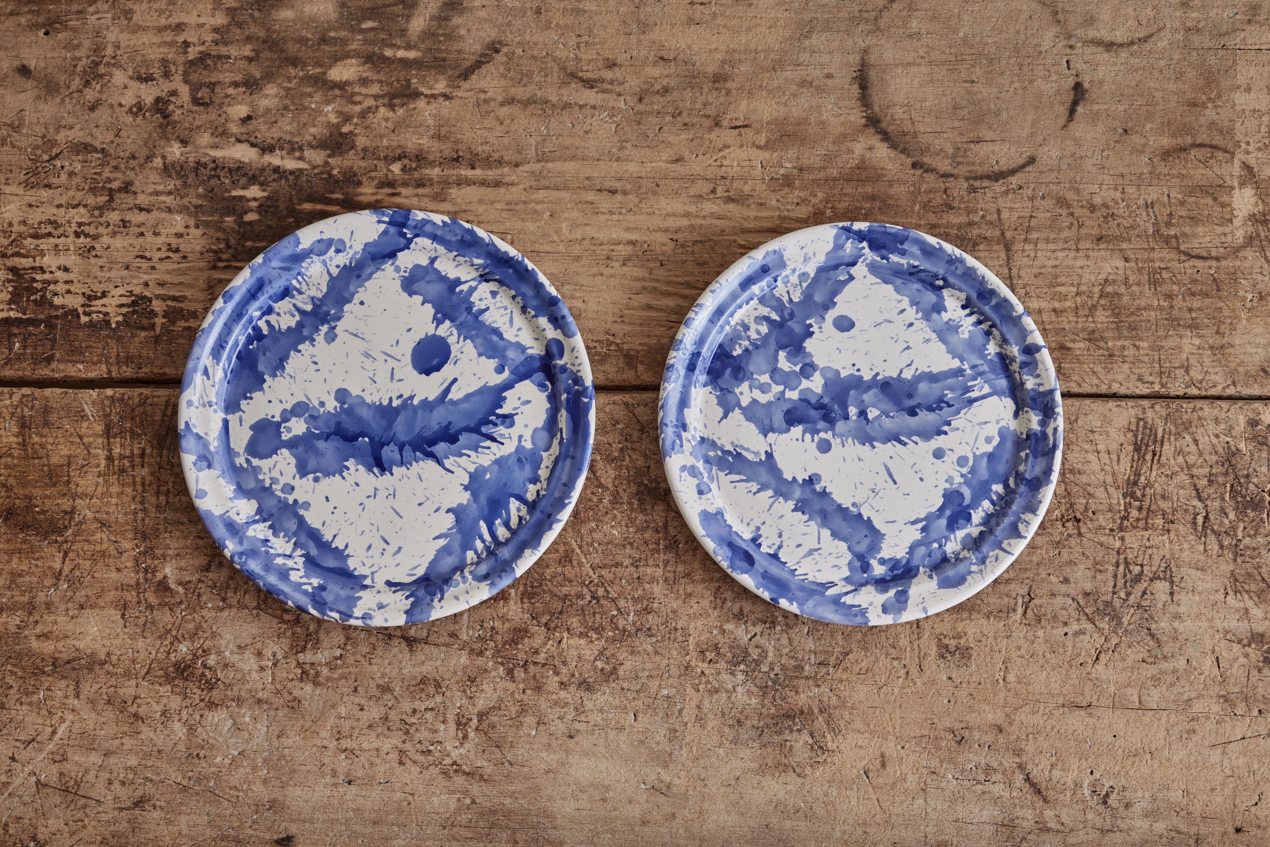 Il Buco, Blue Splatterware Dinner Plate