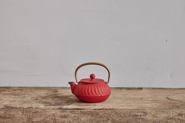Cast Iron Red Wave Teapot
