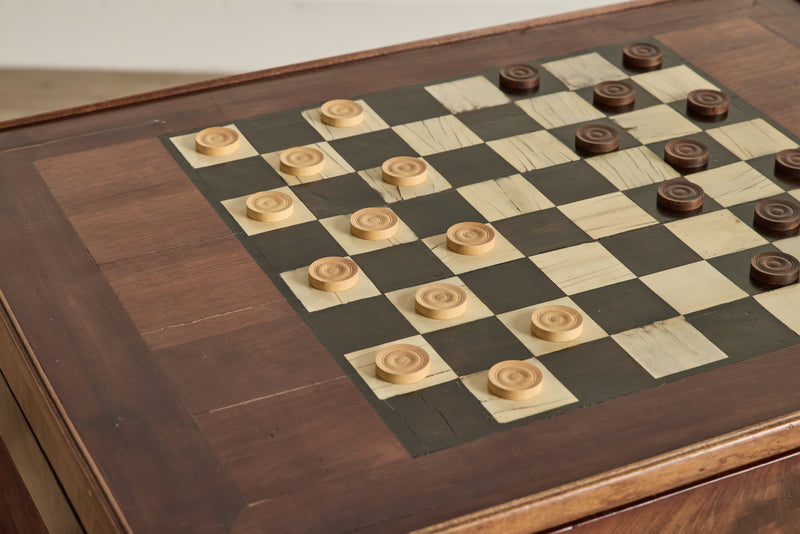 18th Century Game Table & Pieces