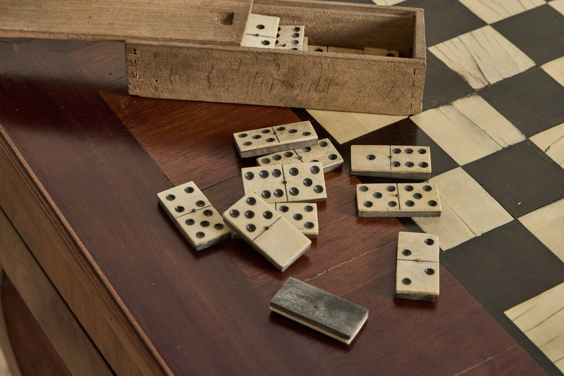 18th Century Game Table & Pieces