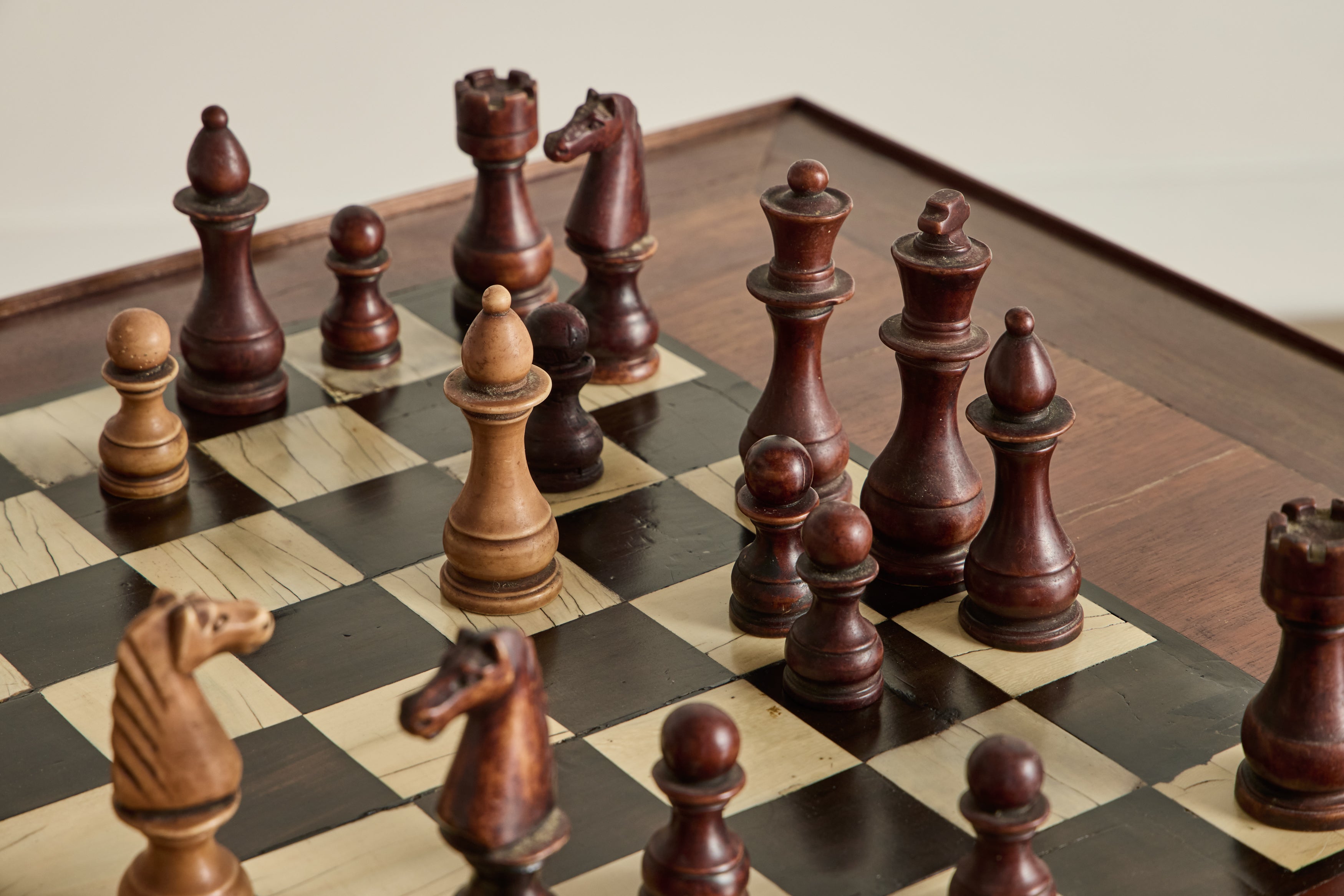 18th Century Game Table & Pieces