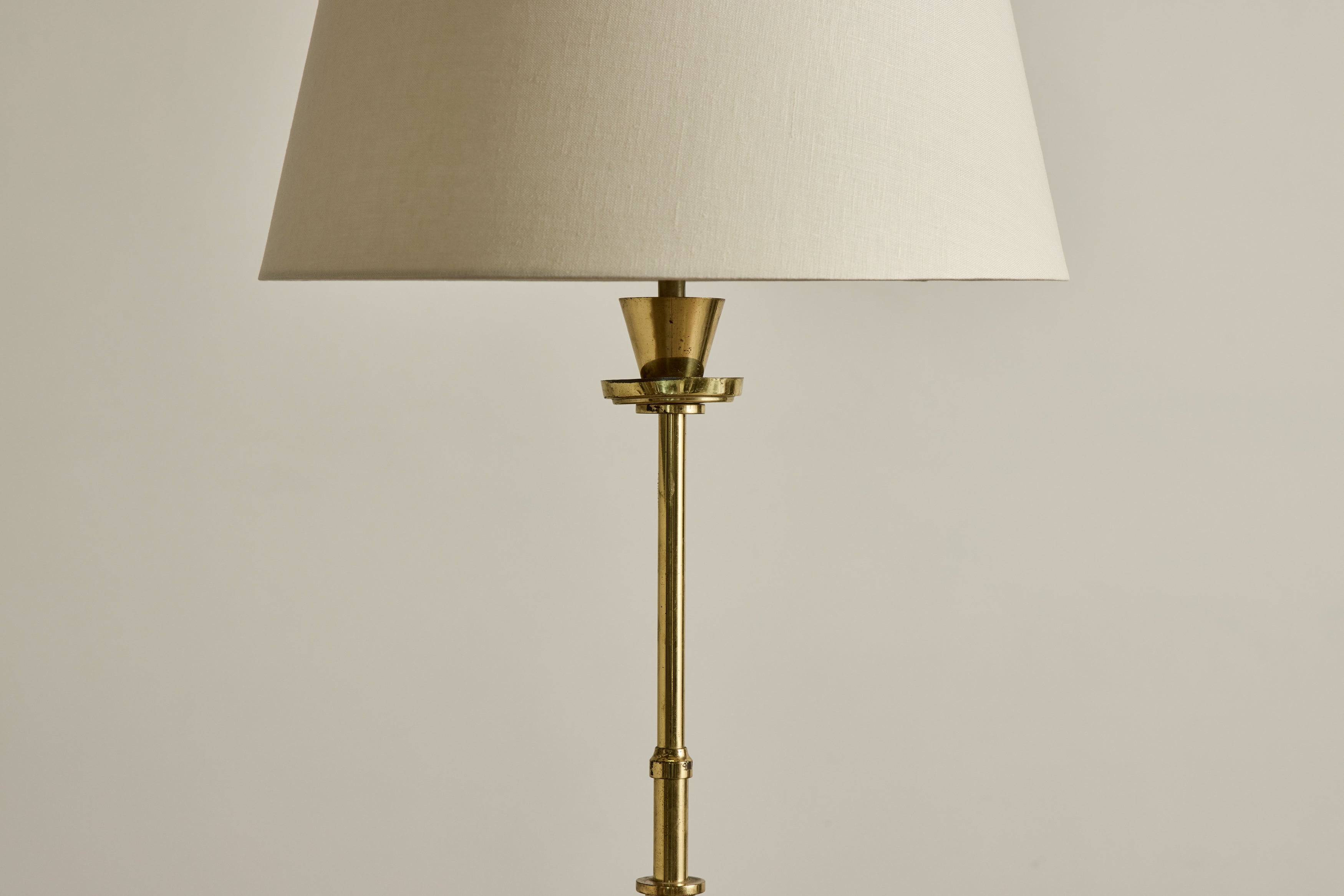 Leather & Brass Floor Lamp