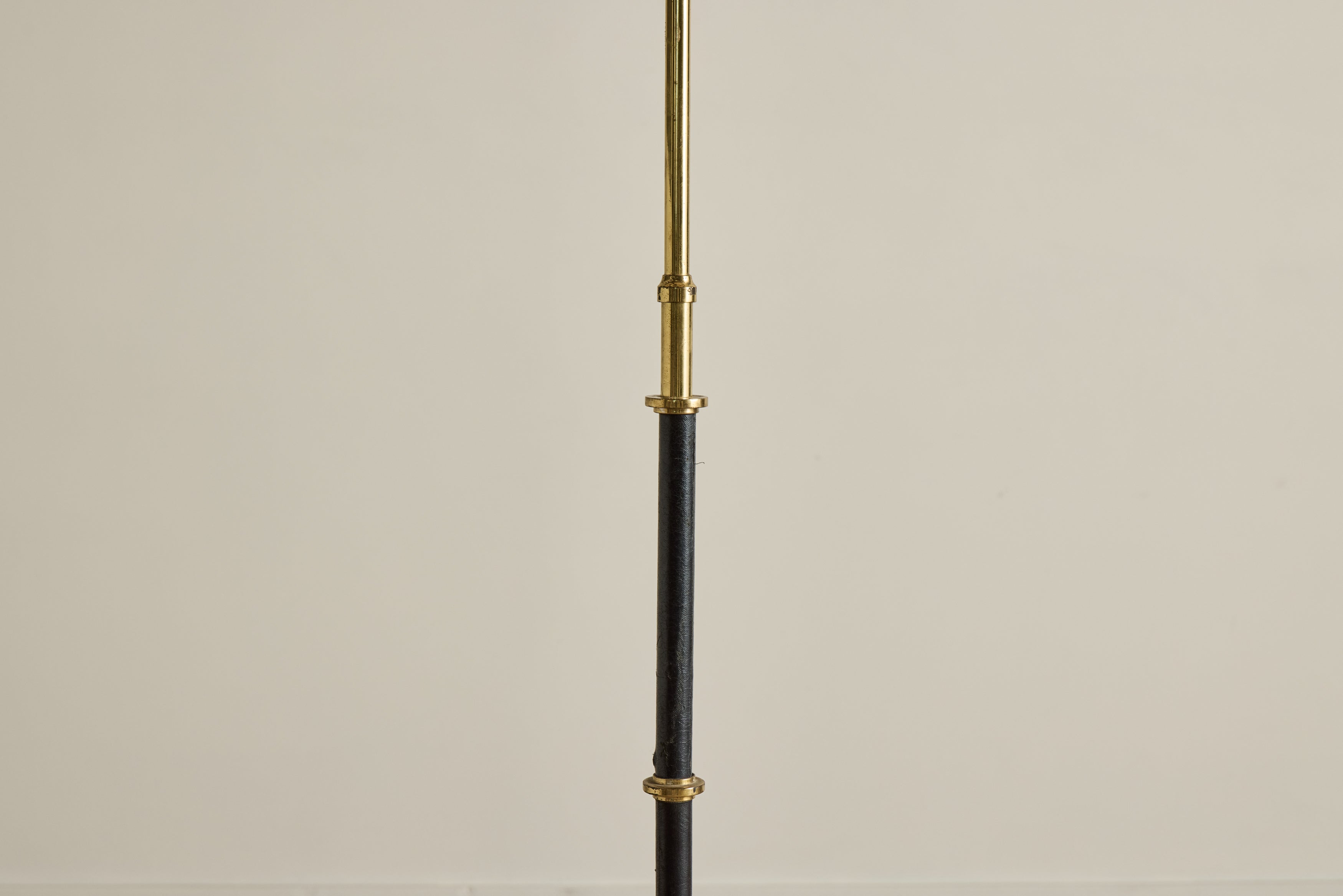 Leather & Brass Floor Lamp
