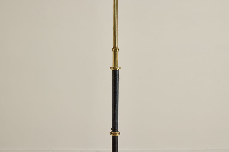 Leather & Brass Floor Lamp
