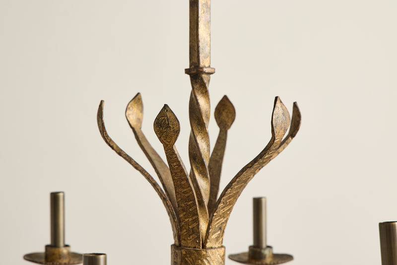 Gilded Iron Chandelier