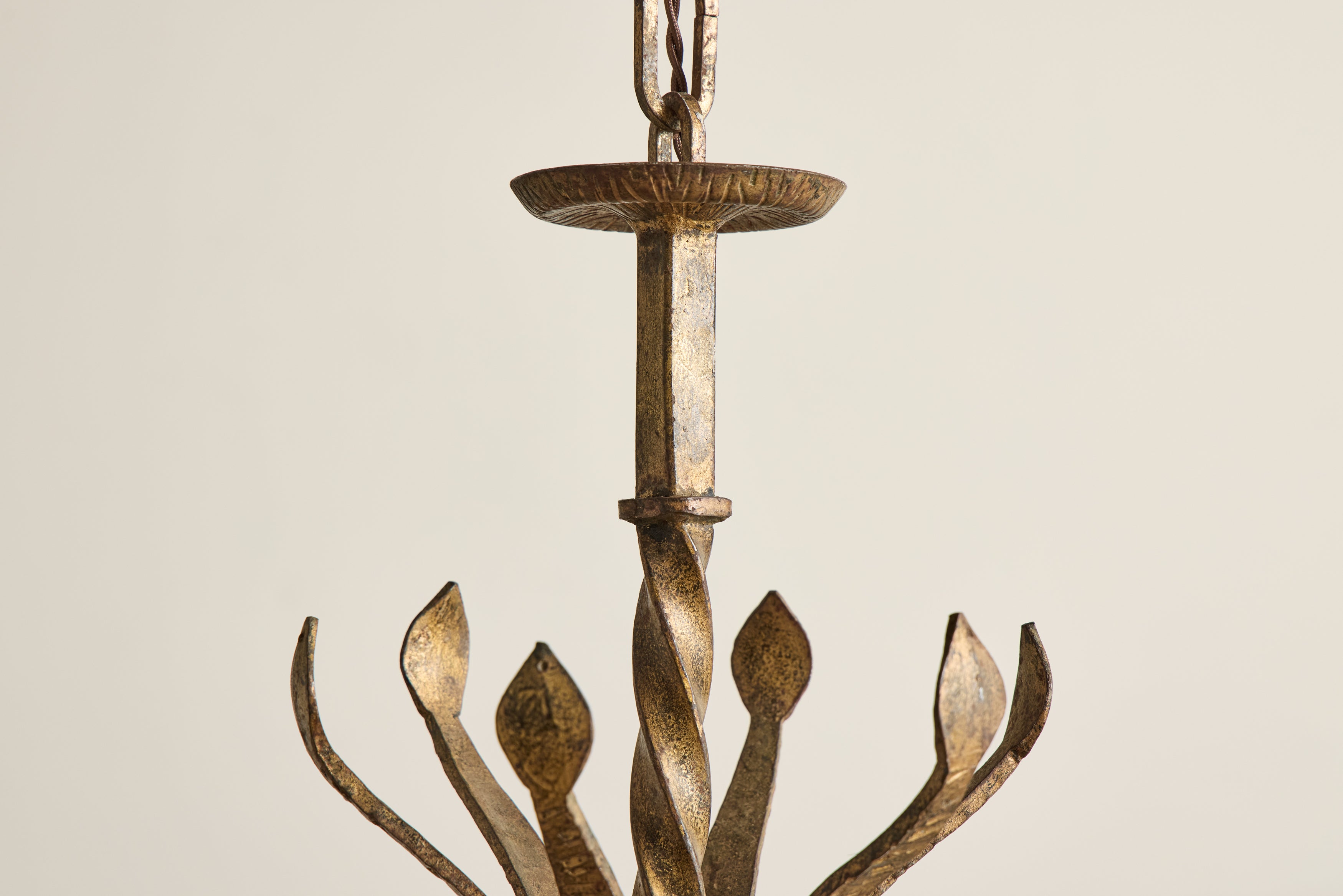 Gilded Iron Chandelier