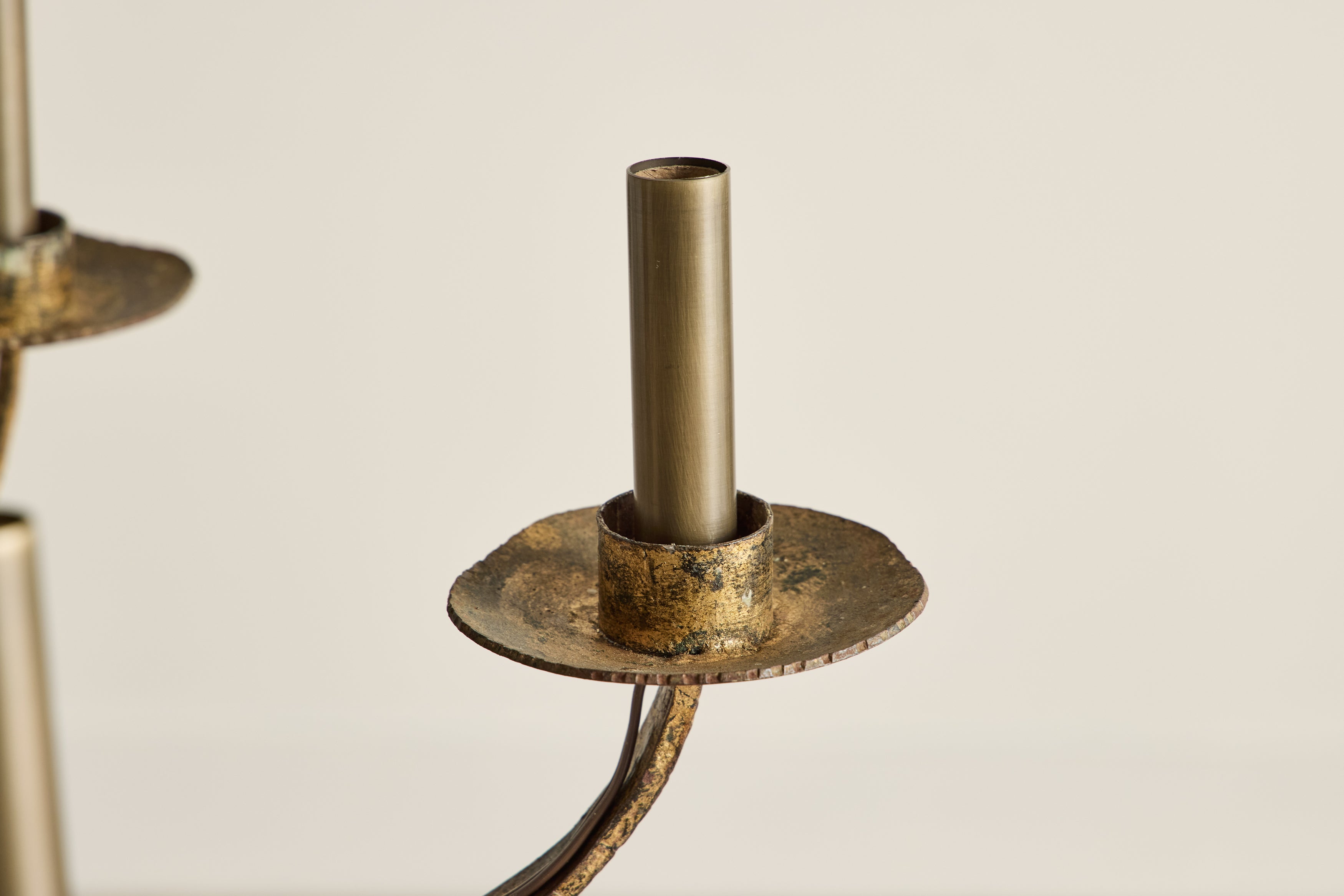 Gilded Iron Chandelier