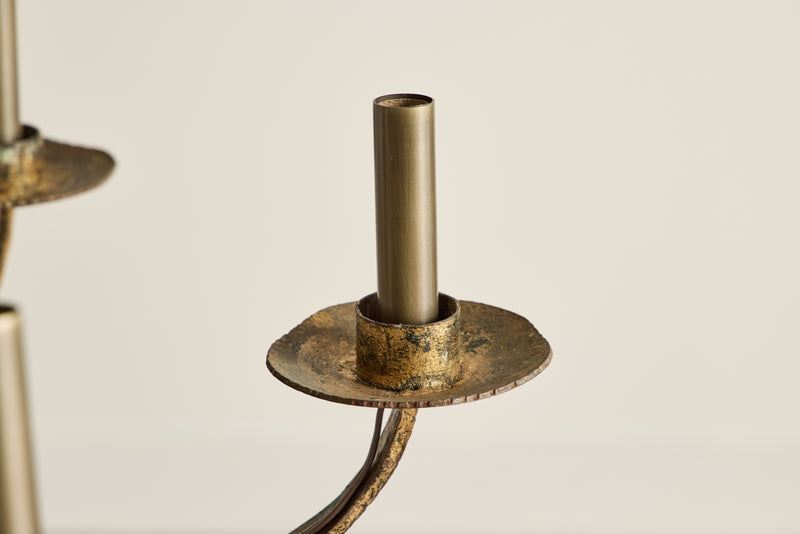 Gilded Iron Chandelier