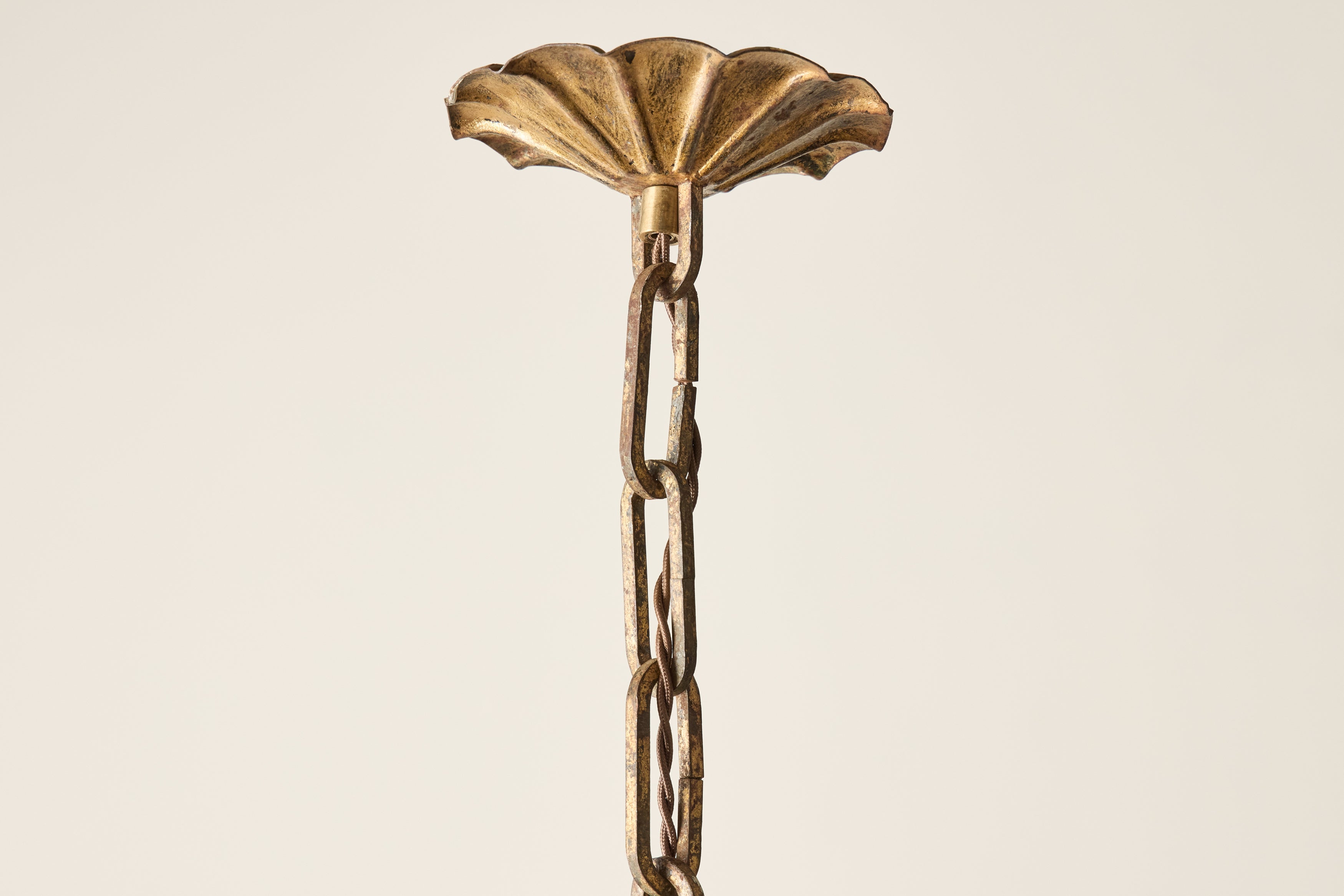 Gilded Iron Chandelier