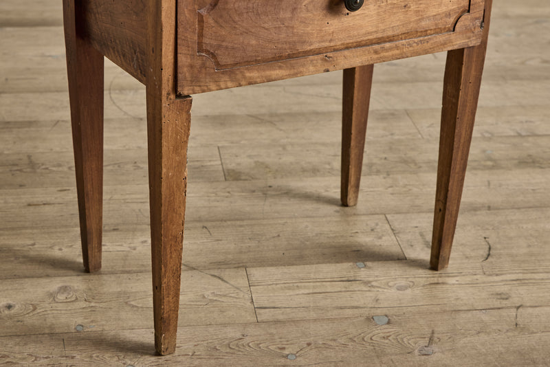 Faux Drawer Wood Side Table