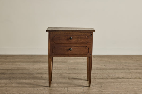 Faux Drawer Wood Side Table