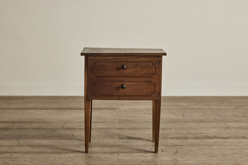 Faux Drawer Wood Side Table