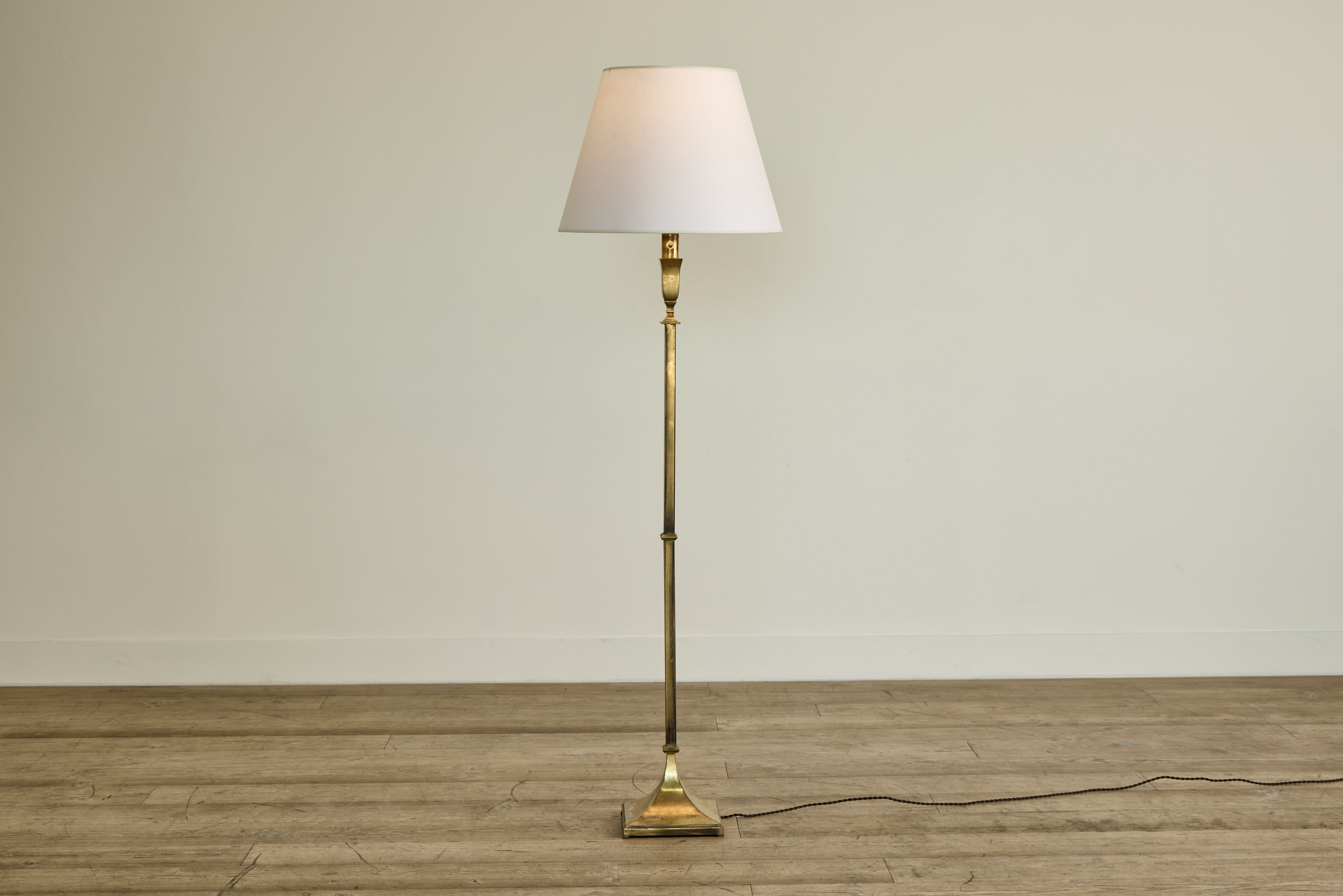 French Brass Floor Lamp