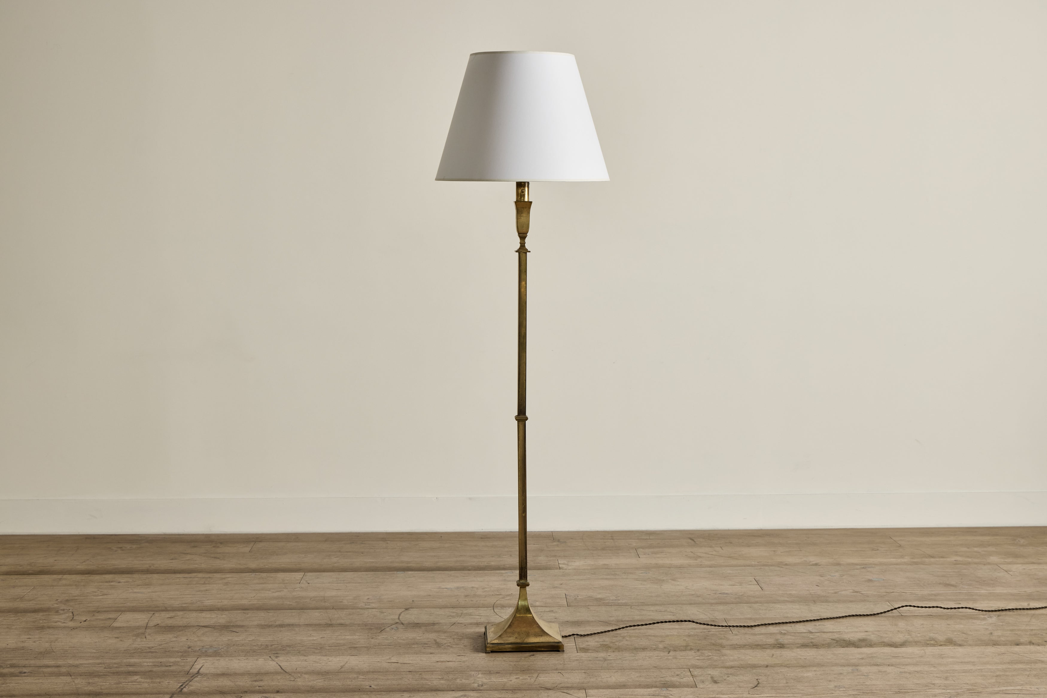 French Brass Floor Lamp