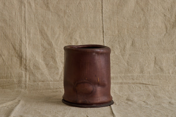 Italian Leather Waste Bin