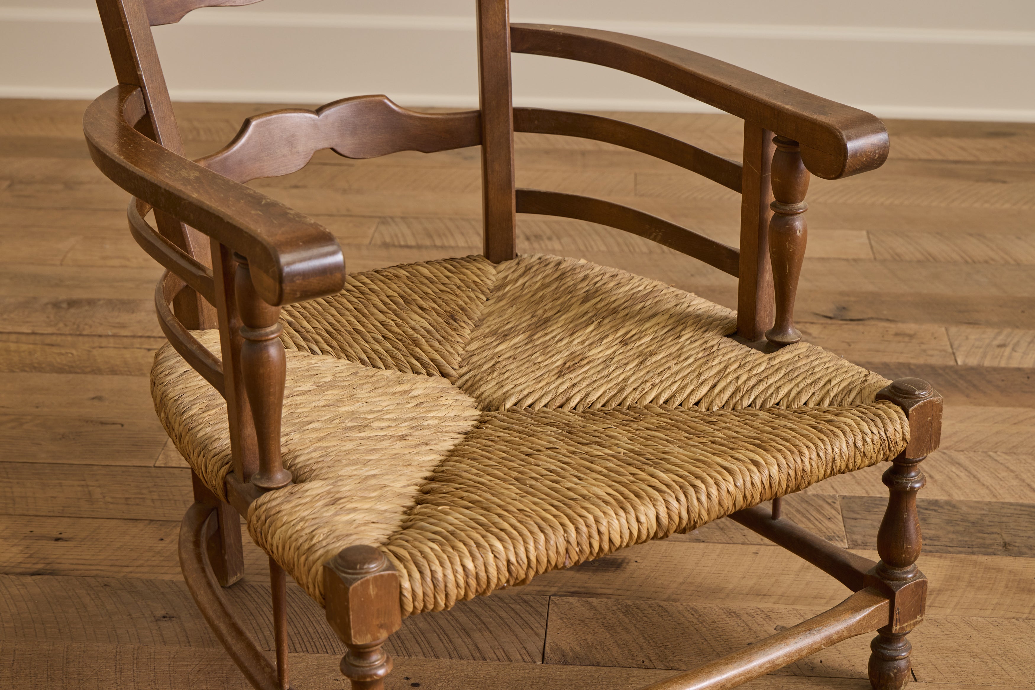 Pair of Italian Rush Chairs