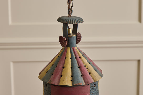 Striped Tole Lantern
