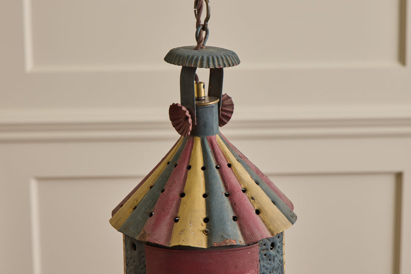 Striped Tole Lantern