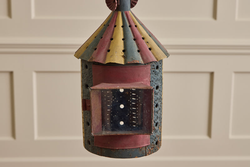Striped Tole Lantern