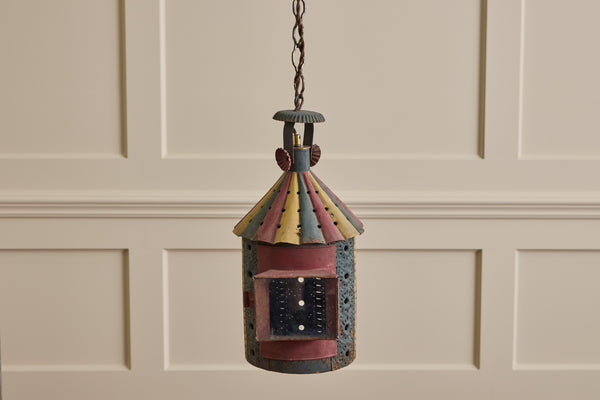 Striped Tole Lantern