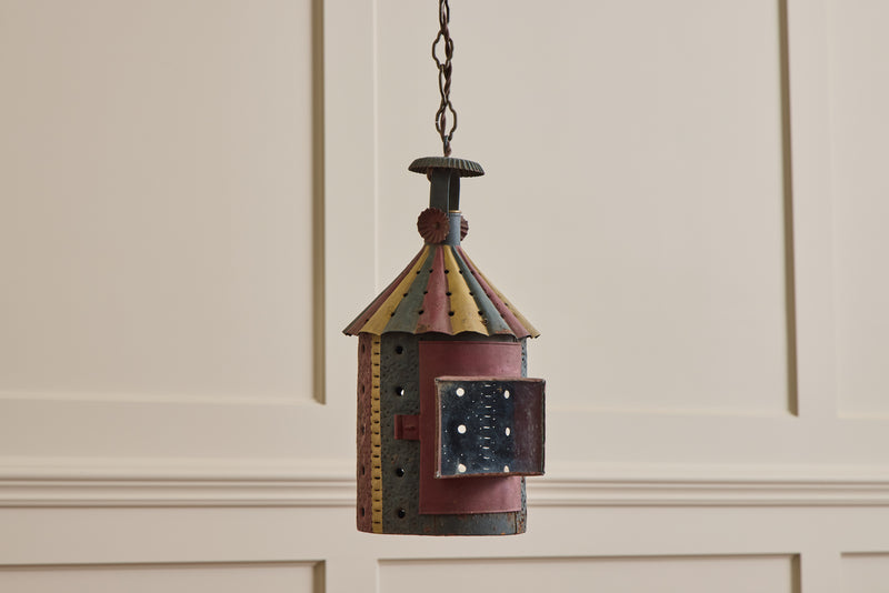 Striped Tole Lantern