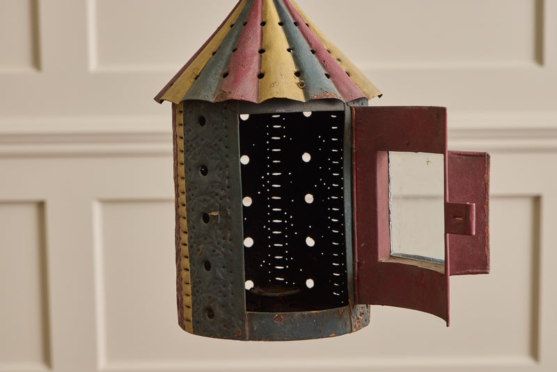 Striped Tole Lantern