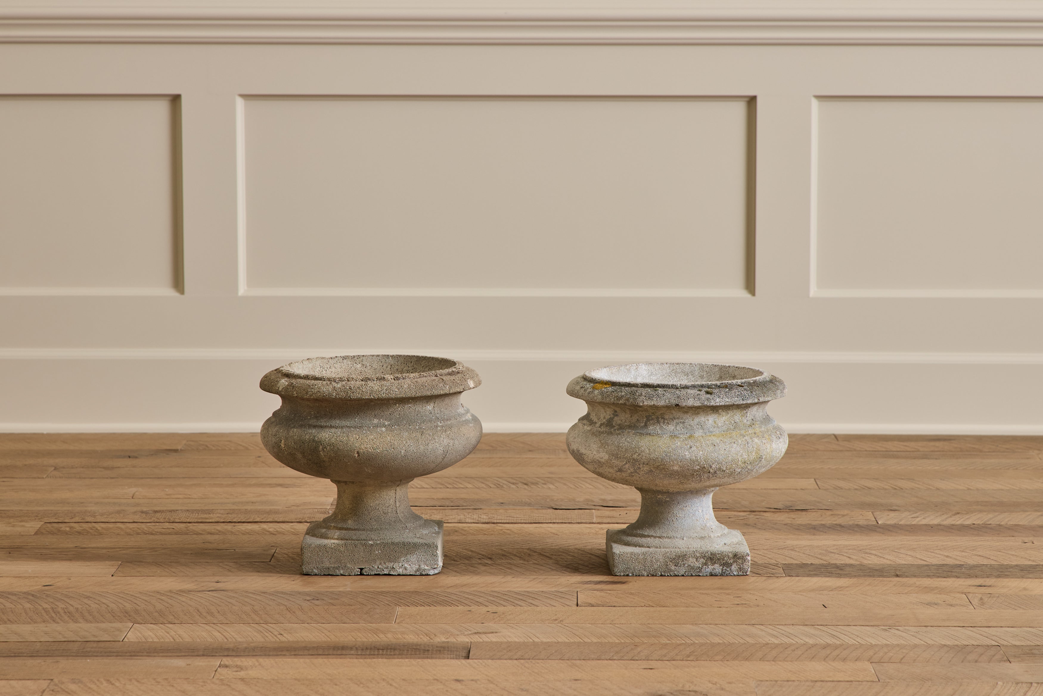 Pair of Medici Stone Planters