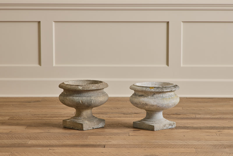 Pair of Medici Stone Planters